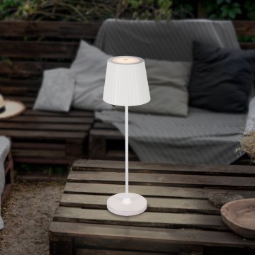 Eglo - Lampada da tavolo ricaricabile per esterni dimmerabile LED/3,8W/5V 2400/3000/4000K 2000 mAh IP44 bianca