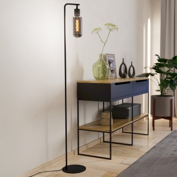 Eglo - Lampada da terra 1xE27/4W/230V nero/fumé
