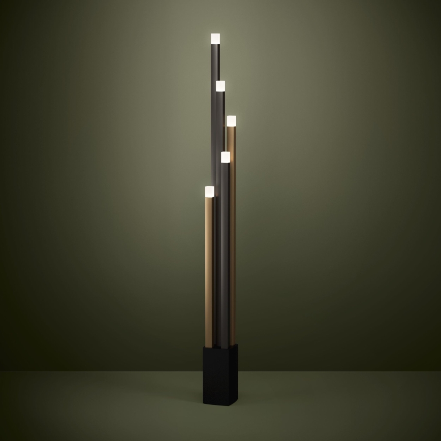 Eglo - Lampada da terra dimmerabile a LED 5xLED/3,7W/230V 3000K antracite/oro