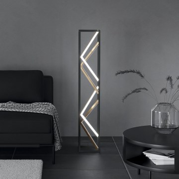Eglo - Lampada da terra dimmerabile a LED LED/23W/230V 2700-6500K nero/oro + telecomando