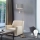 Eglo - Lampada LED da terra TUNJA 1xE27/60W/230V + LED/2,1W diametro 38 cm cromo opaco/grigio