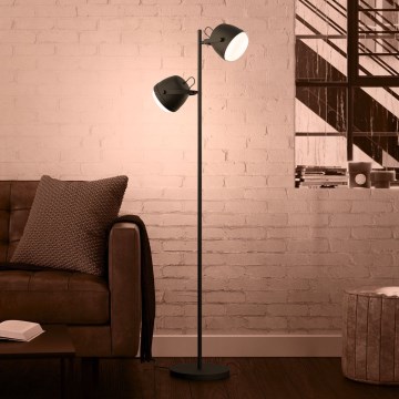 Eglo - Lampadaire 2xE27/28W/230V noir