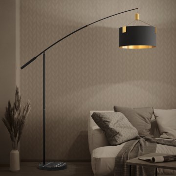 Eglo - Lampadaire 3xE27/40W/230V noir/doré