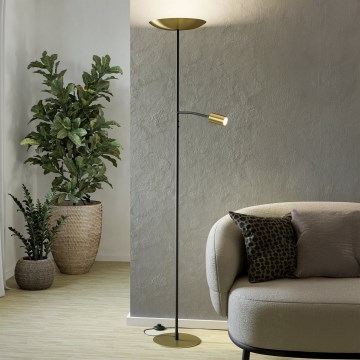 Eglo - Lampadaire LED dimmable LED/26,5W/230V + LED/4W doré