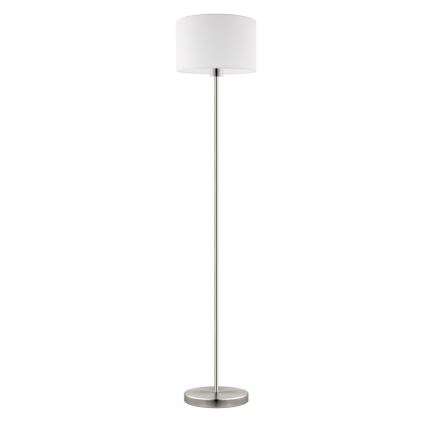 Eglo - Lampadaire LED TUNJA 1xE27/60W/230V chromé mat/blanc
