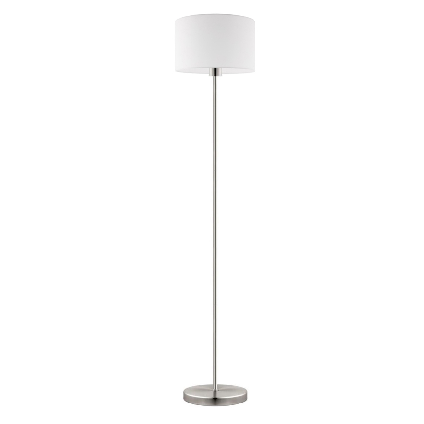 Eglo - Lampadaire LED TUNJA 1xE27/60W/230V chromé mat/blanc