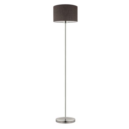 Eglo - Lampadaire LED TUNJA 1xE27/60W/230V chrome mat/marron