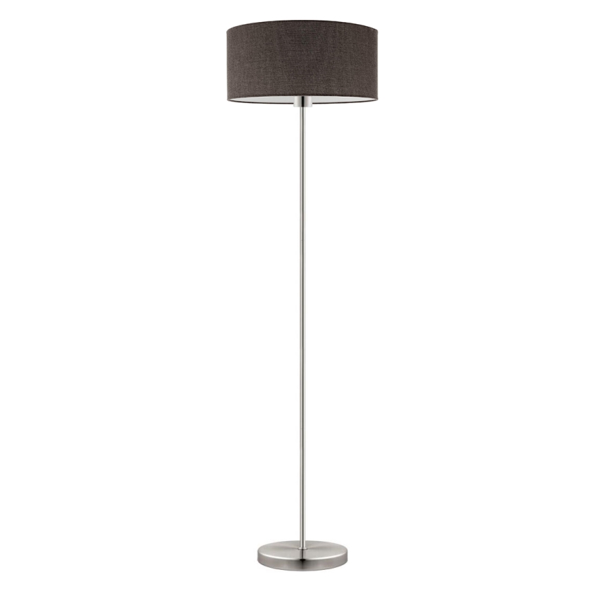 Eglo - Lampadaire LED TUNJA 1xE27/60W/230V chromé mat/marron