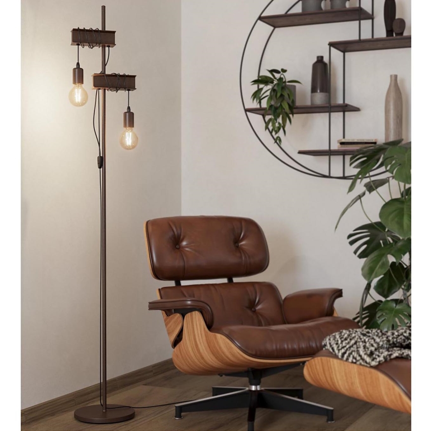 Eglo - Lampadaire TOWNSHEND 2xE27/10W/230V