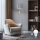 Eglo - Lampadaire TUNJA 1xE27/60W/230V + LED/2,1W d. 30 cm chrome mat/gris