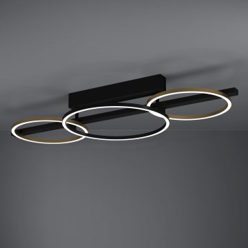 Eglo - Lampadario a plafone LED dimmerabile 2xLED/12,5W/230V + LED/15,5W 3000K nero