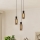 Eglo - Lampadario a sospensione con cavo 3xE27/4W/230V nero/fumé