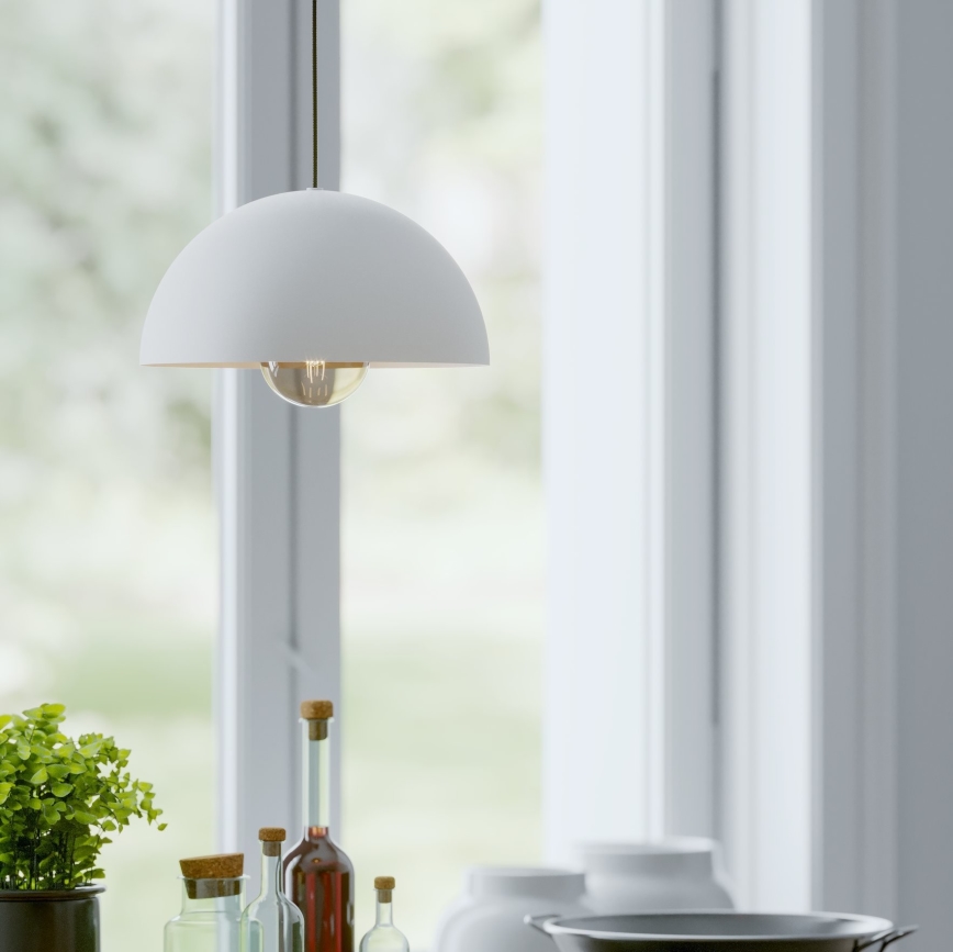 Eglo - Lampadario a sospensione con filo 1xE27/40W/230V diametro 30 cm bianco