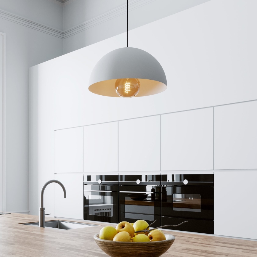 Eglo - Lampadario a sospensione con filo 1xE27/40W/230V diametro 38 cm bianco