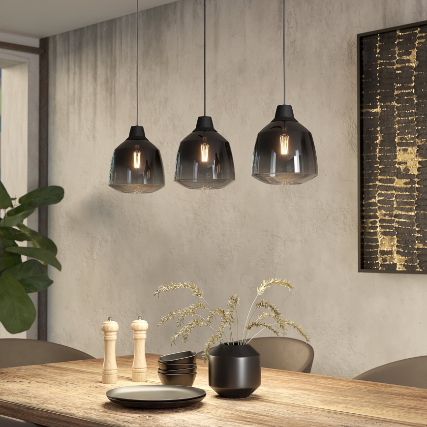 Eglo - Lampadario a sospensione con filo 3xE27/40W/230V