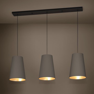 Eglo - Lampadario a sospensione con filo 3xE27/40W/230V marrone