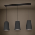 Eglo - Lampadario a sospensione con filo 3xE27/40W/230V nero