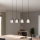 Eglo - Lampadario a sospensione con filo 4xE27/28W/230V grigio