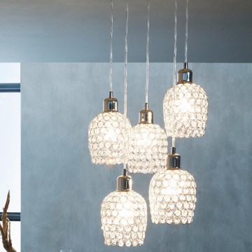 Eglo - Lampadario a sospensione con filo 5xE27/60W/230V