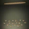 Eglo - Lampadario a sospensione con filo LED dimmerabile 17xLED/3W/230V 3000K oro