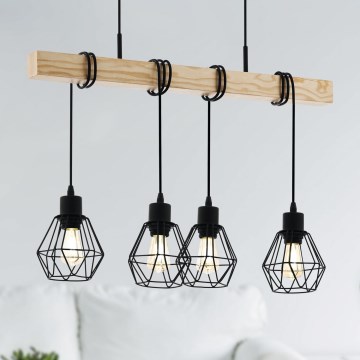 Eglo - Lampadario a sospensione con filo TOWNSHEND 4xE27/60W/230V