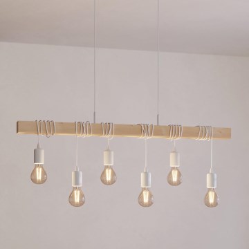Eglo - Lampadario a sospensione con filo TOWNSHEND 6xE27/60W/230V