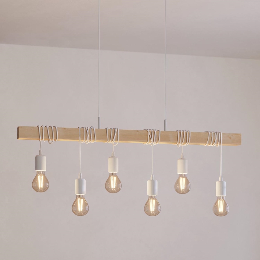 Eglo - Lampadario a sospensione con filo TOWNSHEND 6xE27/60W/230V