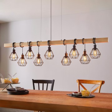 Eglo - Lampadario a sospensione con filo TOWNSHEND 9xE27/60W/230V