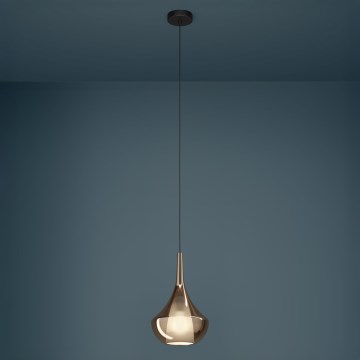 Eglo - Lampadario a sospensione su cavo 1xE27/28W/230V, finitura rame