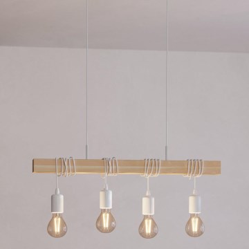Eglo - Lampadario a sospensione su cavo TOWNSHEND 4xE27/60W/230V