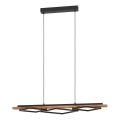 Eglo - Lampadario dimmerabile su cavo 2xLED/13W/230V + LED/16W nero/marrone