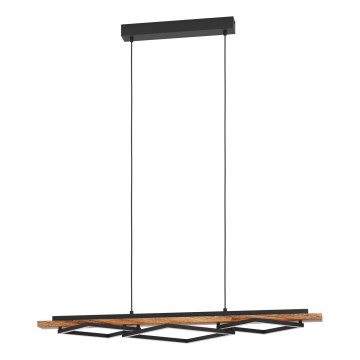 Eglo - Lampadario dimmerabile su cavo 2xLED/13W/230V + LED/16W nero/marrone