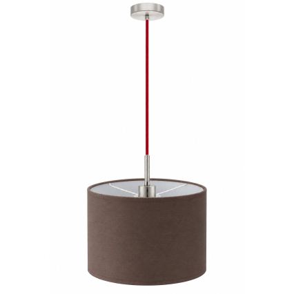 Eglo - Lampadario LED a cavo TUNJA 1xE27/60W/230V Ø 20 cm marrone/rosso