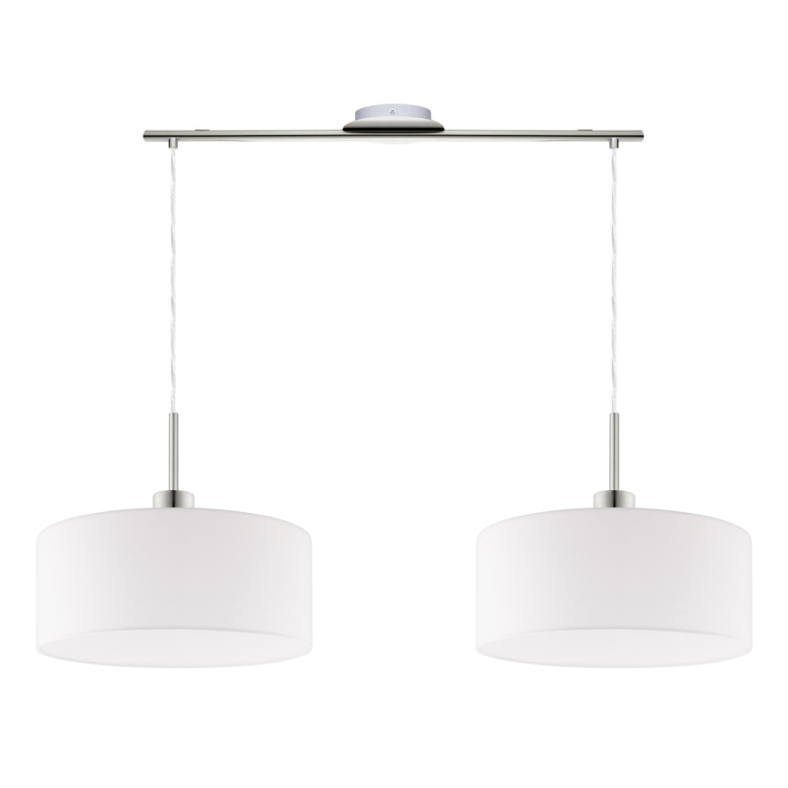 Eglo - Lampadario LED a sospensione TUNJA 2xE27/60W/230V bianco