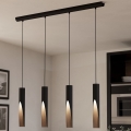 Eglo - Lampadario LED a sospensione con filo 4xGU10/4,5W/230V 3000K nero/marrone