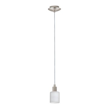 Eglo - Lampadario LED a sospensione con filo MY CHOICE 1xE14/4W/230V cromo opaco/bianco