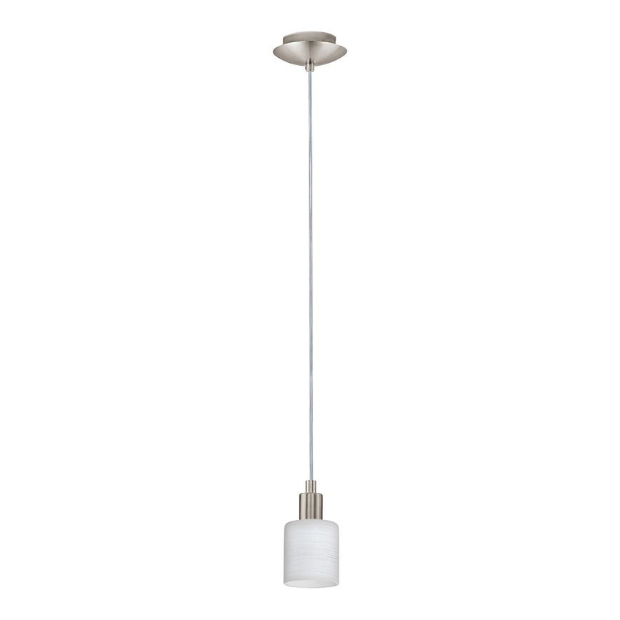 Eglo - Lampadario LED a sospensione con filo MY CHOICE 1xE14/4W/230V cromo opaco/bianco