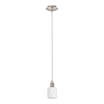 Eglo - Lampadario LED a sospensione con filo MY CHOICE 1xE14/4W/230V  cromo opaco/bianco