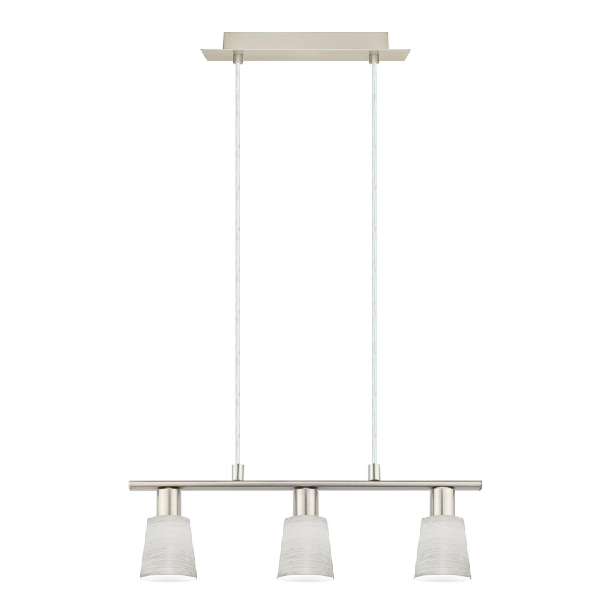 Eglo - Lampadario LED a sospensione con filo MY CHOICE 3xE14/4W/230V cromo opaco/color crema