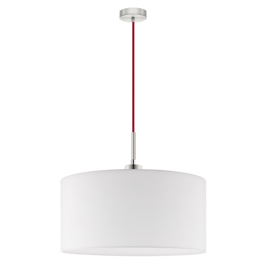 Eglo - Lampadario LED a sospensione con filo TUNJA 1xE27/60W/230V bianco