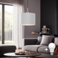Eglo - Lampadario LED a sospensione con filo TUNJA 1xE27/60W/230V bianco