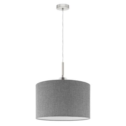 Eglo - Lampadario LED a sospensione con filo TUNJA 1xE27/60W/230V grigio