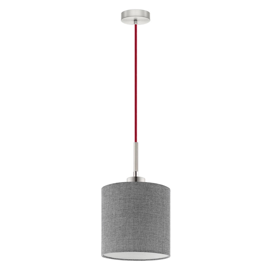 Eglo - Lampadario LED a sospensione con filo TUNJA 1xE27/60W/230V grigio