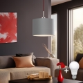 Eglo - Lampadario LED a sospensione con filo TUNJA 1xE27/60W/230V grigio