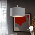 Eglo - Lampadario LED a sospensione con filo TUNJA 1xE27/60W/230V grigio