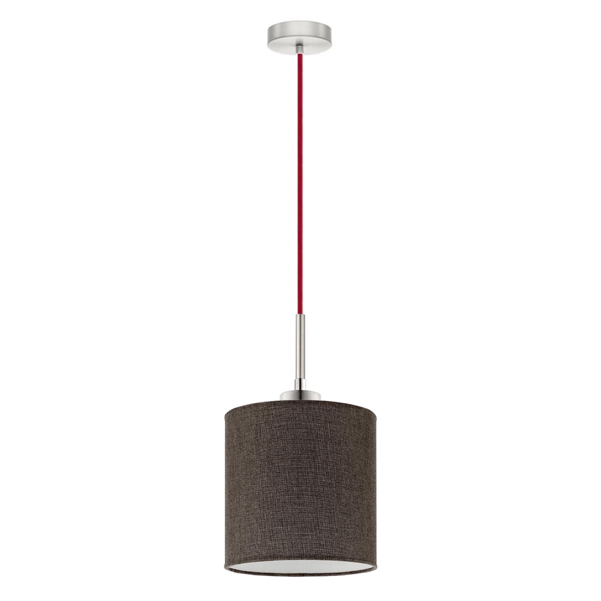Eglo - Lampadario LED a sospensione con filo TUNJA 1xE27/60W/230V marrone