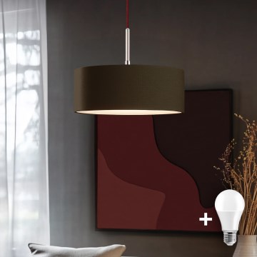 Eglo - Lampadario LED a sospensione con filo TUNJA 1xE27/60W/230V marrone