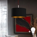 Eglo - Lampadario LED a sospensione con filo TUNJA 1xE27/60W/230V nero