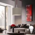 Eglo - Lampadario LED a sospensione con filo TUNJA 1xE27/60W/230V taupe