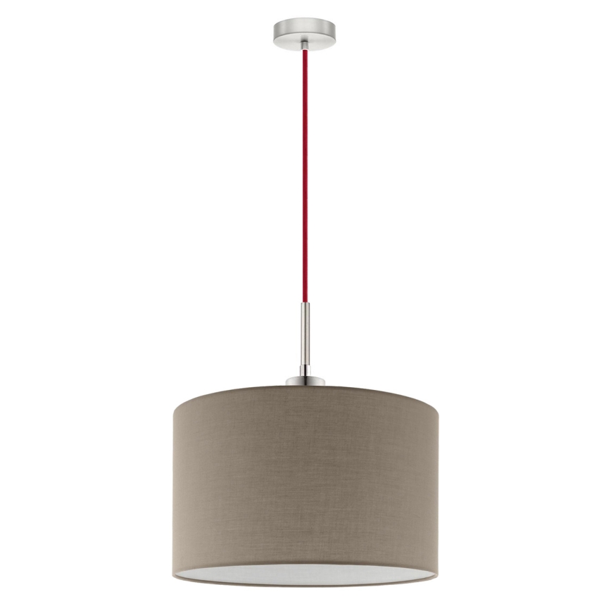 Eglo - Lampadario LED a sospensione con filo TUNJA 1xE27/60W/230V taupe